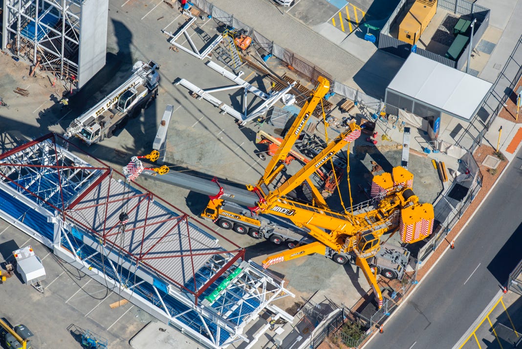 Perth Airport, SkyBridge,Joyce Cranes, Perth Airport, Aerial Photography WA, Commercial Photography, Corporate, Mining, Industrial, Annual report, Business Plans, Commercial Photographer Perth, Aerial Photographer Perth, Peta-Anne North, Peta-Anne Photography